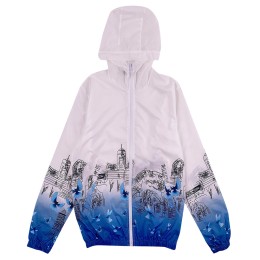 A large number of custom-made ice silk light sunscreen windbreaker design printing hooded group windbreaker windbreaker jacket center SKJ062 A large number of custom-made ice silk light sunscreen windbreaker design printing hooded group windbreaker windbreaker jacket center SKJ062